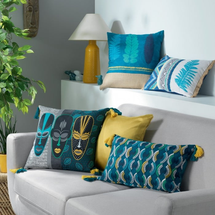 16 Housse De Coussin Moutarde 