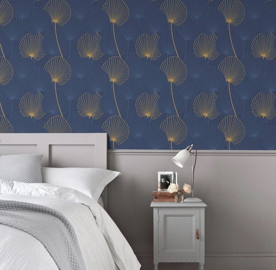Des Palmes Art Déco Pour Ce Papier Peint –