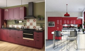 Cuisine Rouge Couleur Murs