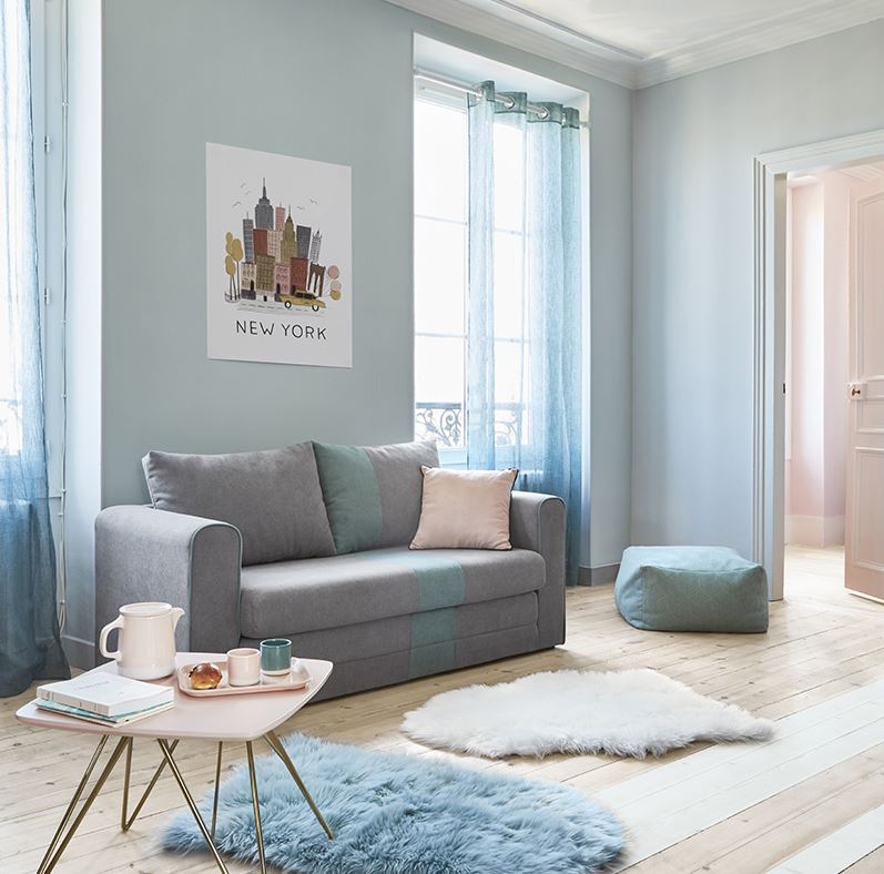 bleu Lumineux Et Gris