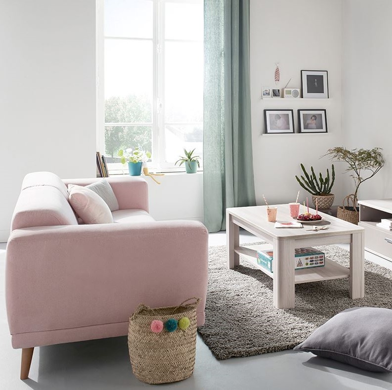 rideaux Vert Tendre Gris Clair Et Rose
