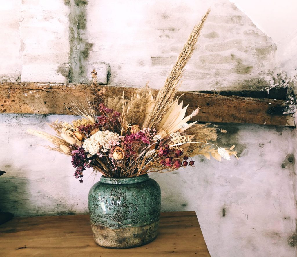 bouquet de fleurs sechees