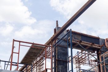 Chantier de construction desert
