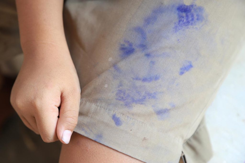 Tache d'encre de stylo bille