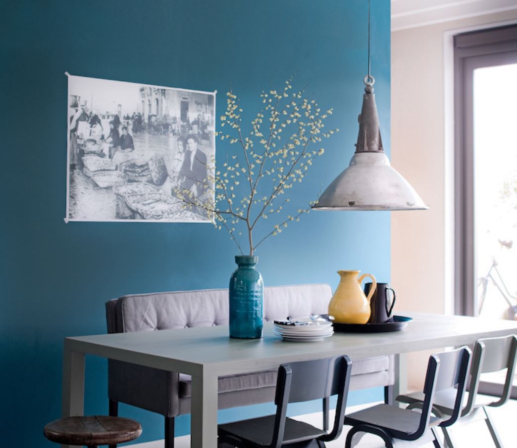 mur D'accent Bleu Canard 